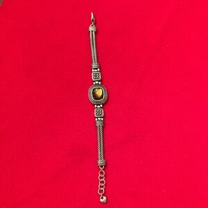 Brighton Silver and Gold Accent Bracelet